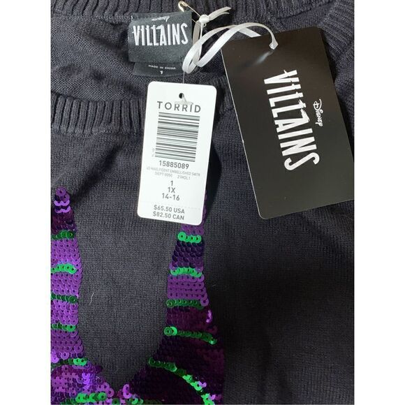 Torrid Disney Villains Maleficent Embellished Sweater - Picture 4 of 5